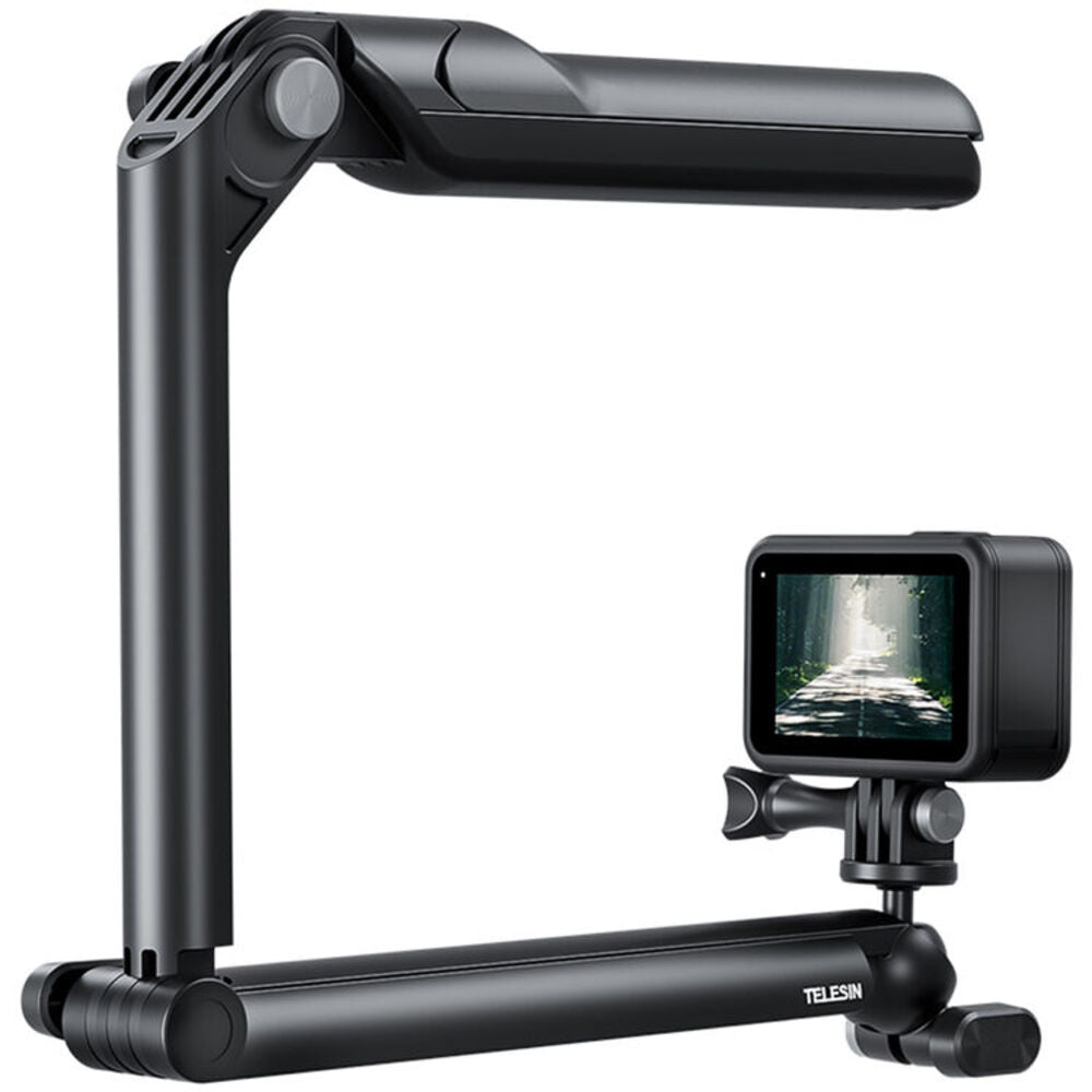 TELESIN Multifunctional Selfie Stick 3 Section Tripod for GoPro DJI Insta360 Extendable Hand Grip