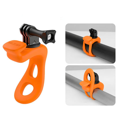 TELESIN Silicone Handlebar QR Mount for Bike Motorcycle 360° Rotation for GoPro Insta360 DJI Action Cameras