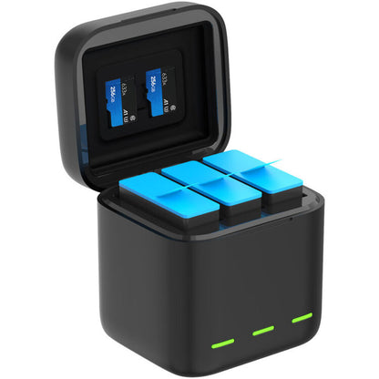 TELESIN GOPRO HERO 12 11 10 9 BLACK Triple Bay USB-C Battery Charger / 1720mAh Stamina Rechargeable Battery for Action Cameras