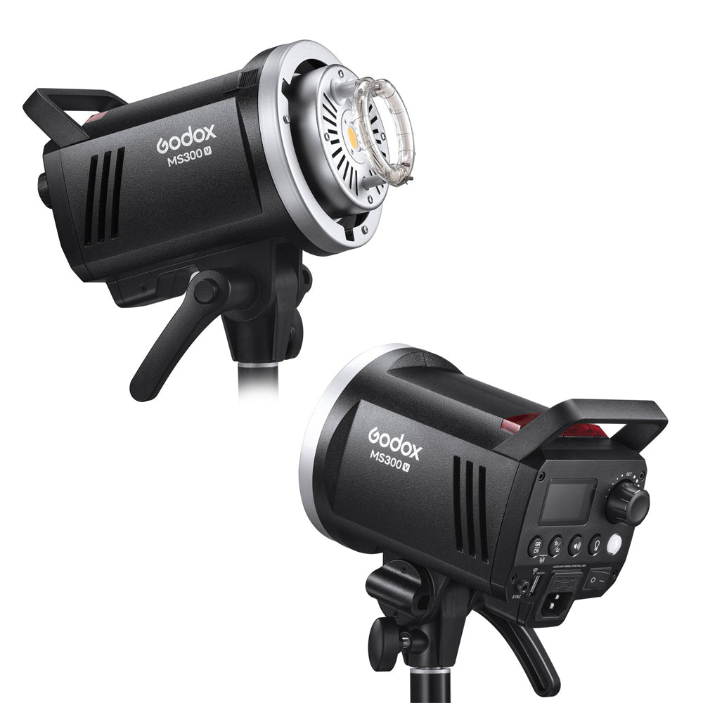 Godox MS300-V 300W Daylight 5600K Studio LED Strobe Monolight Bowen S Mount with 2.4GHz Wireless, LCD Display with Onboard and Mobile App Controls for Lighting and Studio Equipment for Photography