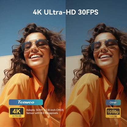 Tenveo EZ10H‑4K / EZ3H‑4K AI Auto Tracking PTZ Camera – 4K UHD Video Camera w/ 10X/3X Optical Zoom