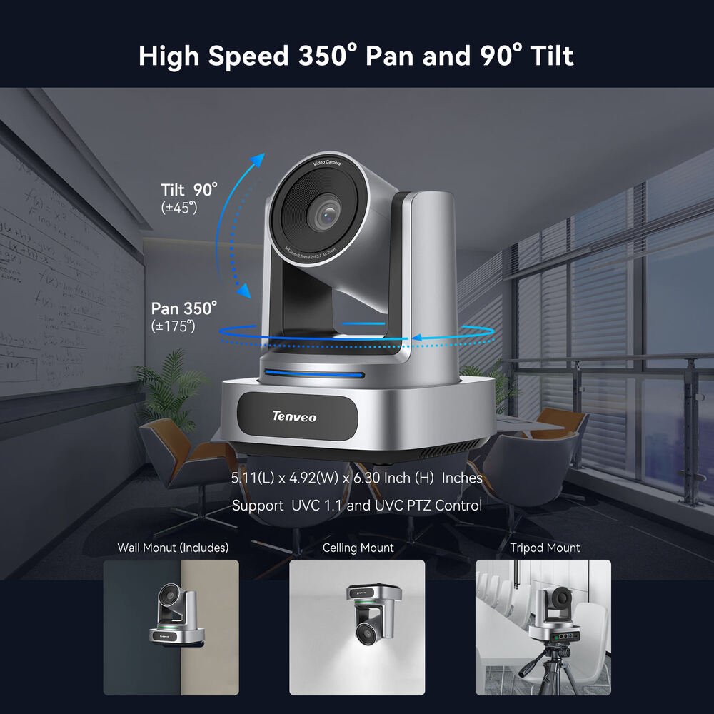 Tenveo EZ10H‑4K / EZ3H‑4K AI Auto Tracking PTZ Camera – 4K UHD Video Camera w/ 10X/3X Optical Zoom