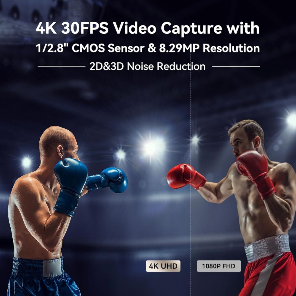 Tenveo TEVO-VHD20H-4K-NDI HX2 UHD 4K AI Auto Tracking PTZ Camera with Pan, Tilt, & 20x Optical Zoom