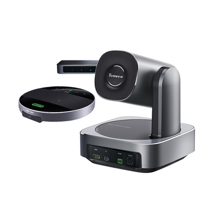 Tenveo TEVO VLGROUP-12U All-in-One Video & Audio Conferencing System with VLoop 4K UHD PTZ Camera with Hub & MagiCall Bluetooth Speakerphone, 12x Optical Zoom, Remote Control, HDMI & DP Video Interface, 360 Degree Voice Pickup for Meetings & Livestreaming