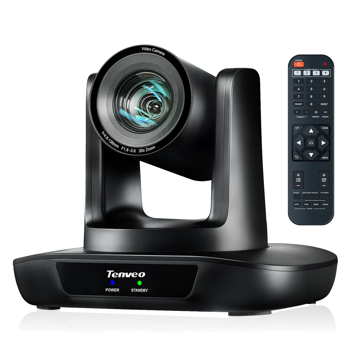 Tenveo UHDMAX NDI 1080P FHD PTZ Conference Camera with Smart Auto Tracking, 30X Optical Zoom, 2MP 1/2.8" Sony Sensor, 3G-SDI, HDMI, USB, and LAN Output for Video Live Streaming, Broadcast, Meeting & Conferencing