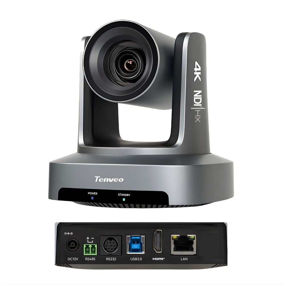 Tenveo TEVO UV12A-4K NDI HX2 UHD 4K AI Auto Tracking PTZ Camera with Pan, Tilt and 12x Optical Zoom