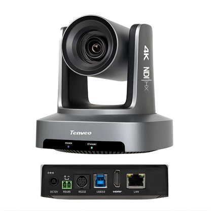 Tenveo TEVO UV12A-4K NDI HX2 UHD 4K AI Auto Tracking PTZ Camera with Pan, Tilt and 12x Optical Zoom