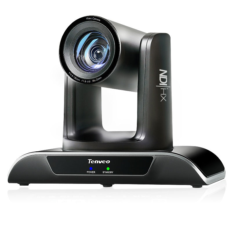 Tenveo VHDMAX NDI 1080P FHD PTZ Conference Camera with Smart Auto Tracking, 30X Optical Zoom, 2MP 1/2.8" Sony Sensor, 3G-SDI, HDMI, USB, and LAN Output for Video Live Streaming, Broadcast, Meeting & Conferencing