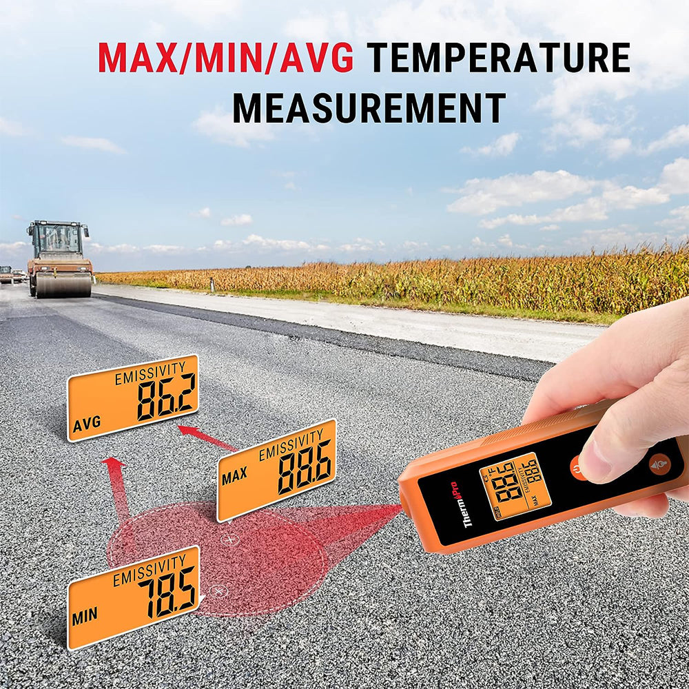 ThermoPro TP410 Pocket Digital Laser Infrared Thermometer for Home & Kitchen Cooking, Industrial, Automotive, HVAC, Maintainance & Repairs, etc.