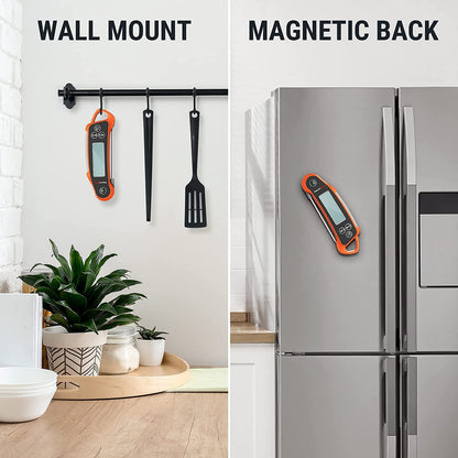[CLEARANCE] ThermoPro TP710 Instant Read Waterproof Dual Probe Digital Meat Thermometer for Oven, Fryer, Grill, Sous Vide, BBQ, Smoker, Rotisserie, Smart Kitchen Cooking with Folding and Wired Probe, Temperature Lock & Calibration