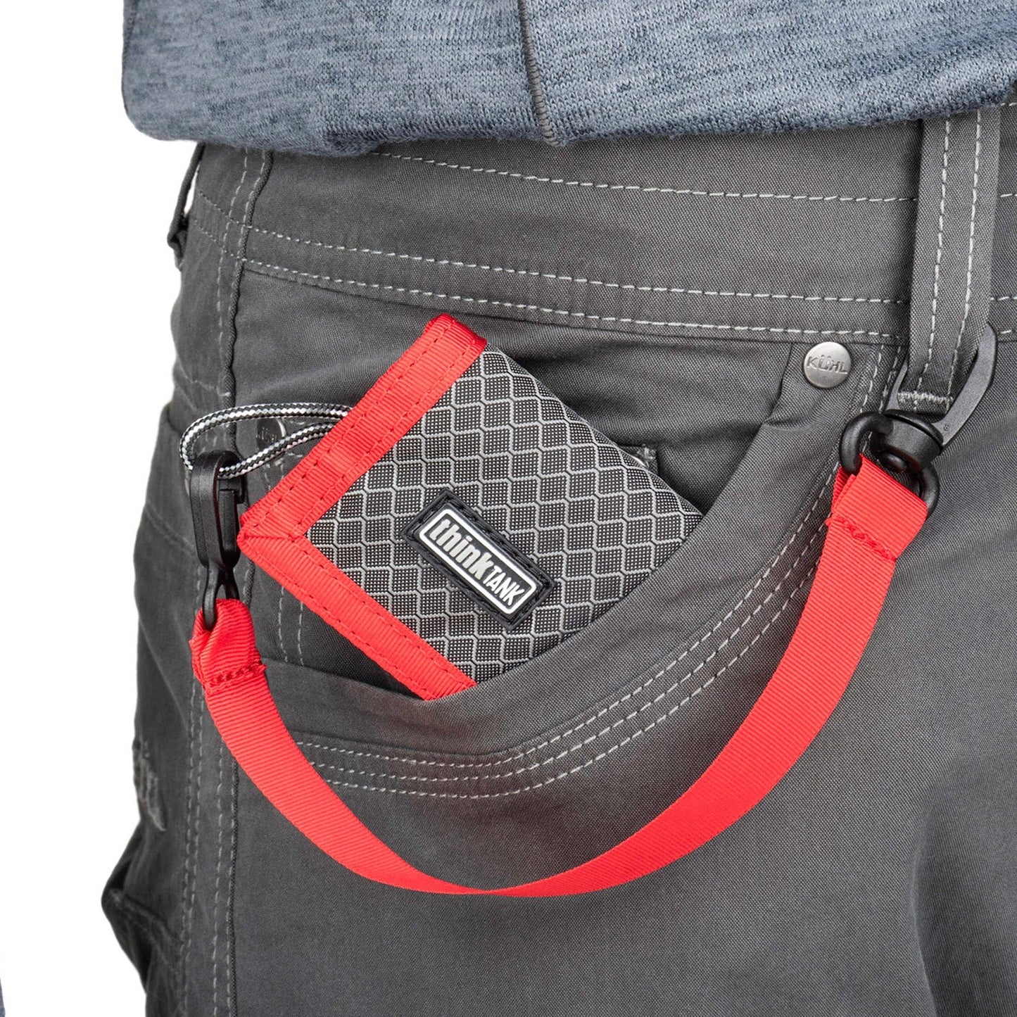 Think Tank Pee Wee Pixel Pocket Rocket ID and Memory Card Pouch Holder Wallet with 4 CF 3 SD Clear Slots and Hook / Loop Fasteners for Belt and Neck Strap for Camera Accessories