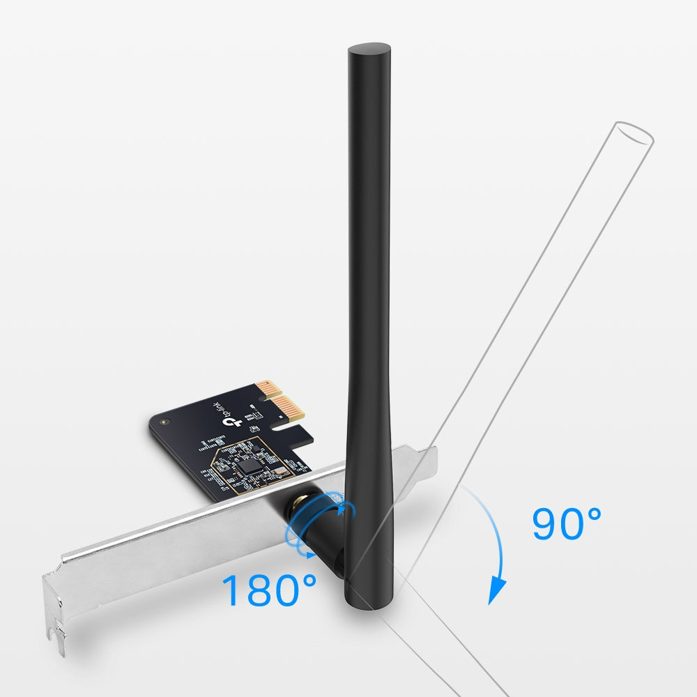 TP-Link Archer T2E AC600 Dual Band Wi-Fi High-Speed Wireless PCIe Adapter with MU-MIMO, WPA3, Low-Latency & High-Gain Anten for Desktop Computers (Windows Only) | Network Adapters | TP LINK TPLINK
