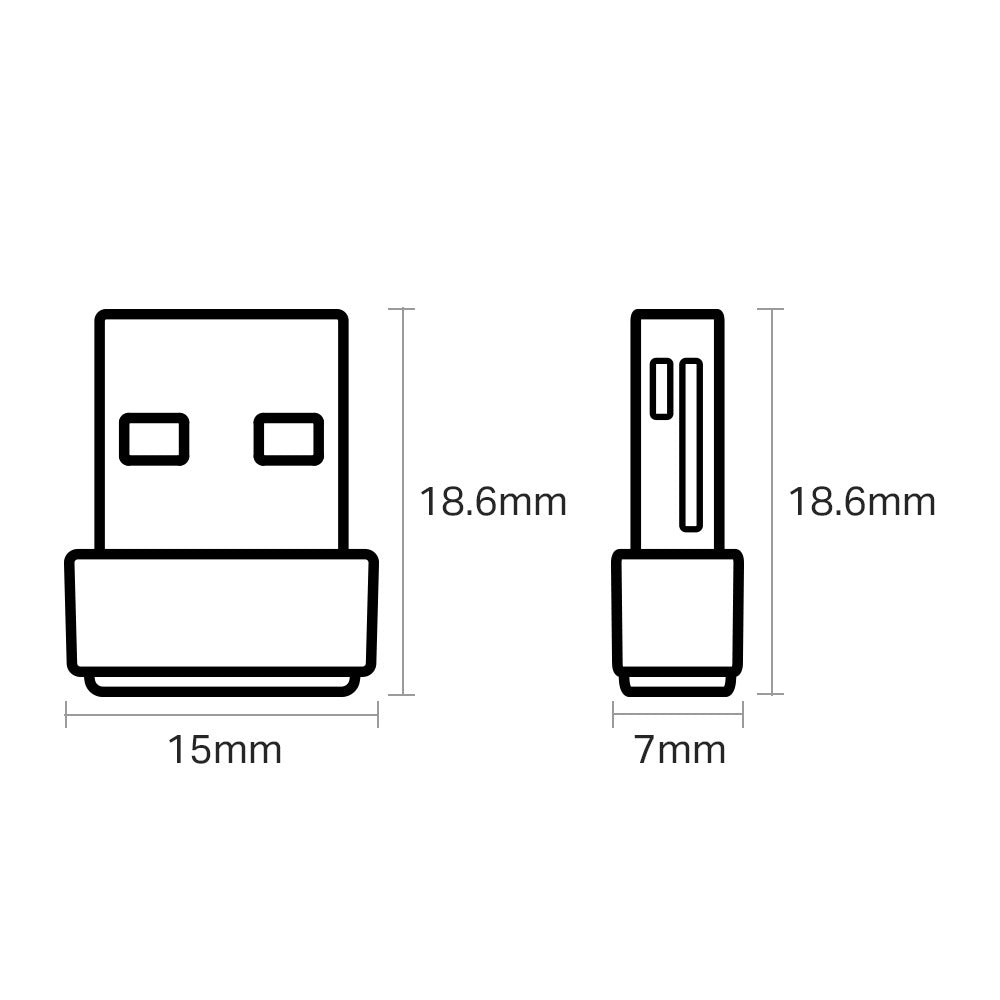 TP-Link Archer T2U Nano AC600 Dual Band Wireless USB 2.0 Wi-Fi Adapter with 433Mbps at 5GHz, 200Mbps at 2.4GHz Wifi Dongle for Windows and Mac OS TP LINK TPLINK