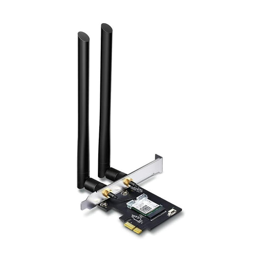 TP-Link Archer T5E AC1200 Dual Band Wireless Bluetooth 4.2 PCIe Adapter with 867Mbps at 5GHz, 300Mbps at 2.4GHz, High Gain External Antennas, Standard & Low-Profile Bracket, WPA/WPA2 Encryption for Windows 11/10/8.1/8/7