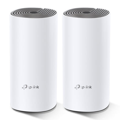TP-Link Deco E4 AC1200 Whole Home Mesh Dual Band Wi-Fi System with 867Mbps at 5GHz, 300Mbps at 2.4GHz, Covers Up to 1,600 sq.ft., Router/Access Point Mode, MU-MIMO, Beamforming, IPv6, IPTV, QoS, WAN/LAN Auto-Sensing, Alexa Supported
