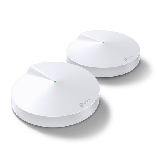 TP-Link Deco M5 (2-Pack) AC1300 Whole Home Mesh Dual Band Wi-Fi System with 867Mbps at 5GHz, 400Mbps at 2.4GHz, Covers Up to 3,800 sq. ft., Connect 100 Devices, Bluetooth 4.2, Router/AP Mode, MU-MIMO, Beamforming, IPv6, Alexa Supported