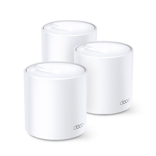 TP-Link Deco X60 AX5400 Whole Home Mesh Dual Band Wi-Fi 6 System with 4804Mbps at 5GHz, 574Mbps at 2.4GHz, Covers Up to 7,100 sq.ft., Connect 150 Devices, Router/AP Mode, MU-MIMO, Beamforming, IPv6, OFDMA, Alexa Supported