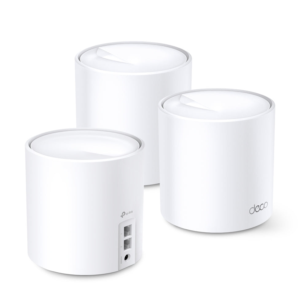 TP-Link Deco X60 AX5400 Whole Home Mesh Dual Band Wi-Fi 6 System with 4804Mbps at 5GHz, 574Mbps at 2.4GHz, Covers Up to 7,100 sq.ft., Connect 150 Devices, Router/AP Mode, MU-MIMO, Beamforming, IPv6, OFDMA, Alexa Supported