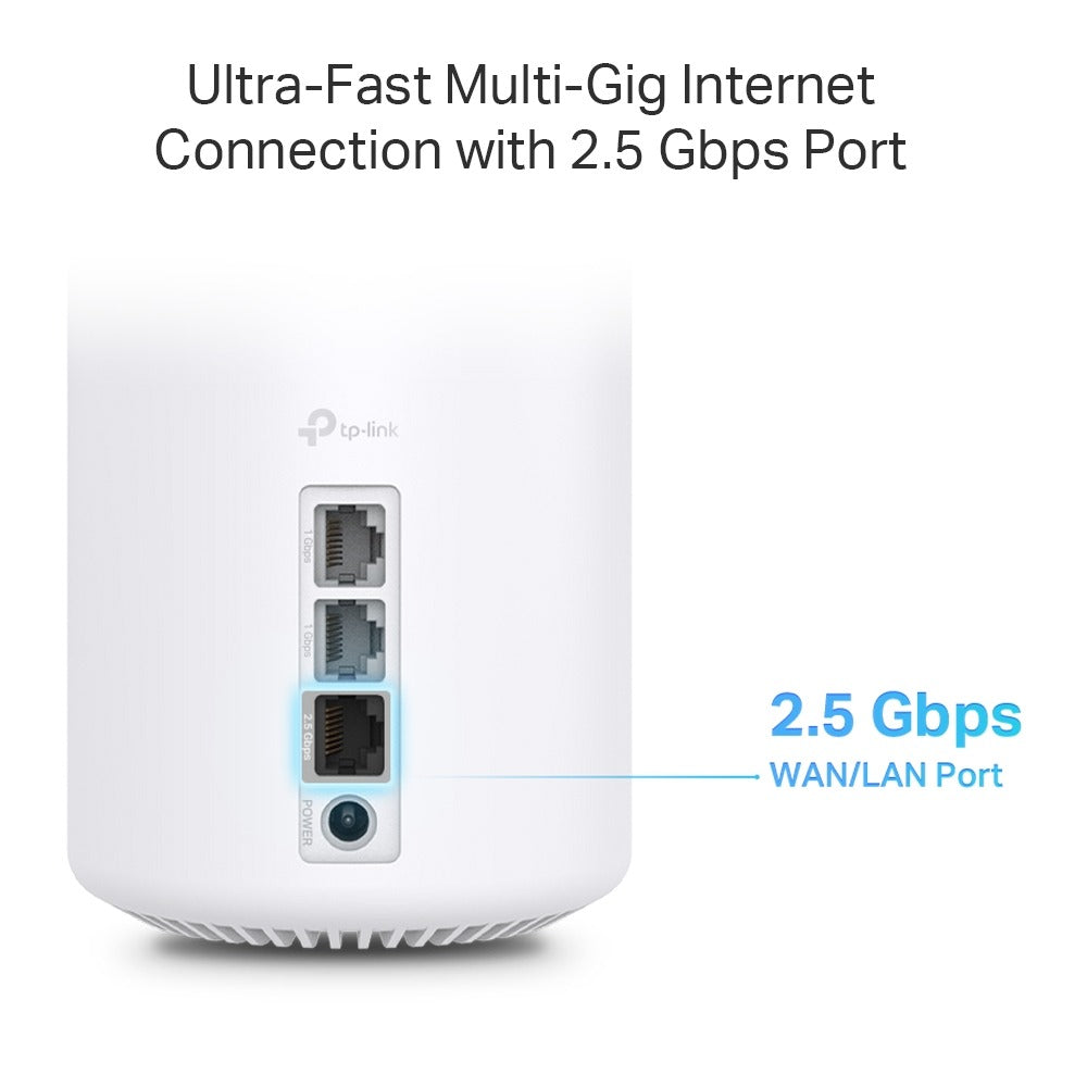 TP-Link Deco X80 AX6000 WIFI 6 Home Mesh System, Max 270m Wireless Range, 5Gbps Dual Band 5GHz / 2.4GHz Speeds, AI-Driven, 3x Gigabit ports, OFDMA / MU-MIMO 120 Device Connections, Parental Controls and Mobile App Monitoring