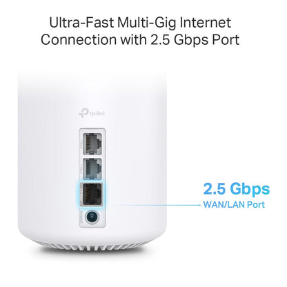 TP-Link Deco X80 AX6000 WIFI 6 Home Mesh System, Max 270m Wireless Range, 5Gbps Dual Band 5GHz / 2.4GHz Speeds, AI-Driven, 3x Gigabit ports, OFDMA / MU-MIMO 120 Device Connections, Parental Controls and Mobile App Monitoring