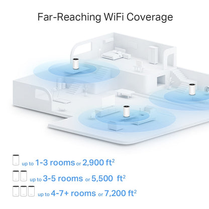 TP-Link Deco X80 AX6000 WIFI 6 Home Mesh System, Max 270m Wireless Range, 5Gbps Dual Band 5GHz / 2.4GHz Speeds, AI-Driven, 3x Gigabit ports, OFDMA / MU-MIMO 120 Device Connections, Parental Controls and Mobile App Monitoring