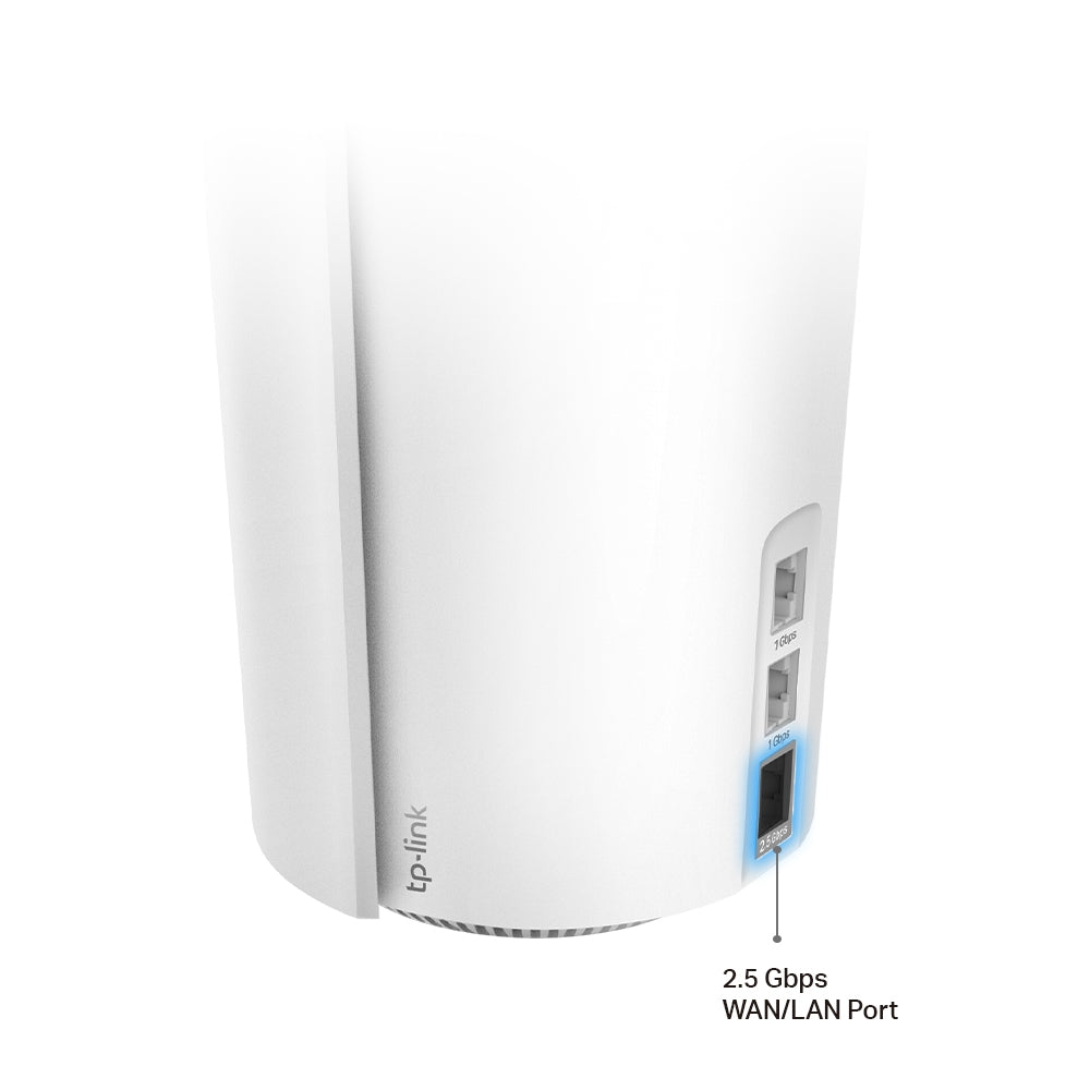 TP-Link Deco X95 (2-Pack) AX7800 Whole Home Mesh Tri-Band Mesh Wi-Fi 6 System with 4804Mbps at 5GHz-1, 2402Mbps at 5GHz-2, 574Mbps at 2.4GHz, Covers Up to 6,100 sq.ft., Connect 200 Devices, 2.5G Port, AI Mesh, Router/AP Mode, MU-MIMO