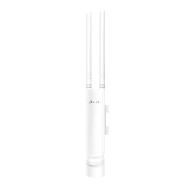 TP-Link EAP110 300Mbps Wireless N Outdoor Access Point 2.4GHz Pole/Wall Mounting with 200m Wireless Range, 10/100Mbps RJ45 Port, PoE Support, 2x 3 dBi External Omni IP65 Waterproof, MIMO Technology, Seamless Integrated into Omada SDN