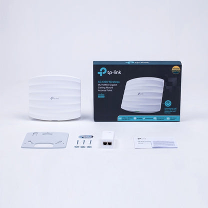 TP-Link EAP225 AC1350 Wireless MU-MIMO Gigabit Ceiling Mount Dual Band Access Point with  867Mbps at 5GHz, 450Mbps at 2.4GHz, Gigabit RJ45 Port, Omada SDN, Beamforming, Mesh, Seamless Roaming, Load Balance