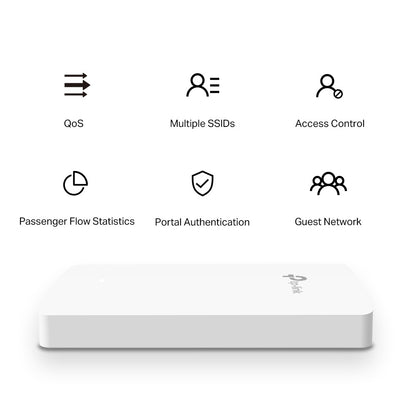 TP-Link AC1200 Wall-Mounted Wireless MU-MIMO Gigabit Dual Band Wall Plate Access Point with 867Mbps at 5GHz, 300Mbps at 2.4GHz, Uplink / Downlink RJ45 Port, PoE / PoE Passthrough, Beamforming, Omada SDN, Load Balance | EAP235 EAP230