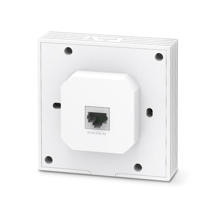TP-Link Omada AX3000 Wi-Fi 6 Wall Plate Access Point PoE Support, Max 2976Mbps for 2.4Ghz / 5GHz, Gigabit Ports, Enhanced Security, Seamless Roaming and Centralized Cloud Magement for Network and Internet | EAP-650 EAP650-WALL