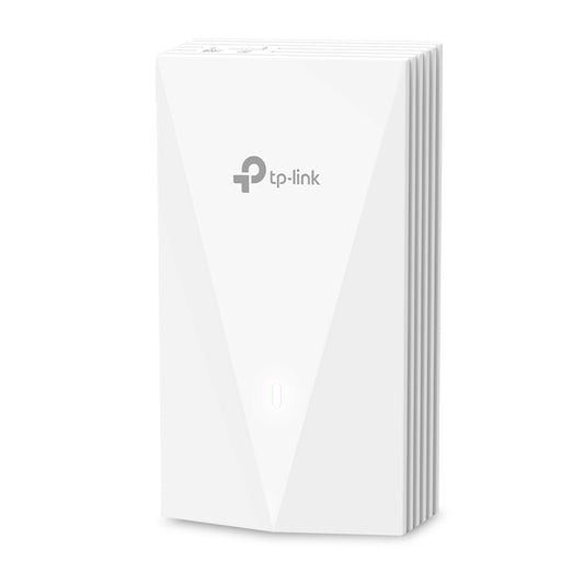 TP-Link EAP655-Wall AX3000 Dual Band Wall Plate Wi-Fi 6 Access Point with 2402Mbps at 5GHz, 574Mbps at 2.4GHz, Uplink/Downlink 4 Gigabit RJ45 Port, MU-MIMO, PoE/PoE Passthrough, Beamforming, Omada SDN, Seamless Roaming, Band Steering