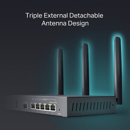 TP-Link Omada AX3000 WiFi 6 Dual Band VPN Router with 6-Port Gigabit Ethernet Ports, High Security VPN, OMADA Mesh and Centralized Magement for Network and Internet  - ER706W
