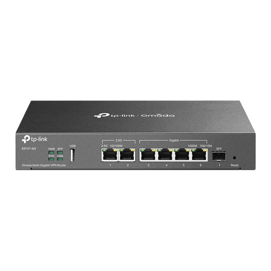 TP-Link ER707-M2 Omada Centralized Management Multi-Gigabit VPN Router with Dual 2.5Gbps Ports, Up to 6 WAN Ports, High-Security VPN, Omada SDN, Easy Network Monitoring & Management | TP Link TPLink