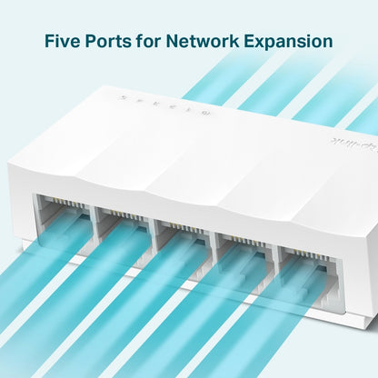[CLEARANCE] TP-Link LS1005 5-Port 10/100Mbps Desktop Switch with RJ45 Ethernet Ports Supporting Auto-MDI/MDIX, Driver Free, Fanless, MAC Address Learning, Green Ethernet Technology, 802.3X Flow Control