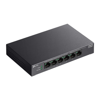 TP-Link LS106LP 6-Port 10/100Mbps Desktop Network Switch with 4-Port PoE+ (Unmaged) with 41W PoE Budget, IP Surveillance & 250m Transmission for IP Security Cameras, Phones, Access Points & Network Video Recorders | TP LINK TPLINK