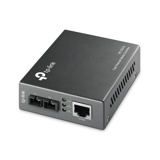 TP-Link MC100CM 10/100Mbps Multi-Mode Fiber Media Converter Extends Fiber Up to 2,000m, with RJ45 Port (Auto MDI/MDIX), Half/Full Duplex, 802.3u 10/100Base-TX, 100Base-FX Standards UTP Category 3,4,5