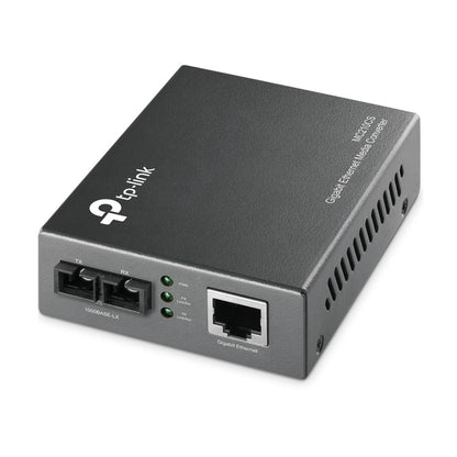 TP-Link MC210CS Gigabit Single-Mode Fiber Media Converter Extends Fiber Up to 15,000m, with Gigabit RJ45 Port (Auto MDI/MDIX), Full Duplex, Chassis Mountable, UTP Category 5, 5e