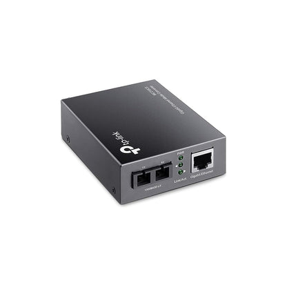 TP-Link MC210CS Gigabit Single-Mode Fiber Media Converter Extends Fiber Up to 15,000m, with Gigabit RJ45 Port (Auto MDI/MDIX), Full Duplex, Chassis Mountable, UTP Category 5, 5e