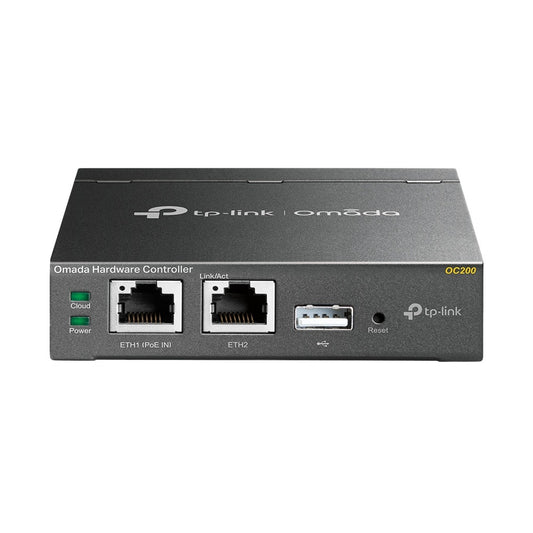 TP-Link OC200 Omada Cloud Hardware Controller 10/100Mbps Ethernet with Up to 100 Omada Devices JetStream, EAPS, Routers, 802.3af PoE, Hybrid Cloud Tech, Direct Access Cloud Portal, PoE/micro USB Powered, Driver Free, Multi-Site Management