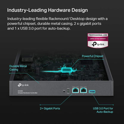 TP-Link OC300 Omada Centralized Magement Hardware Controller for Access Points, Switches & Gateways with Up to 500 Devices & 15,000 Clients, No PC/Server Needed, Free Cloud Service, Easy Network Monitoring & Magement | TP Link TPLink
