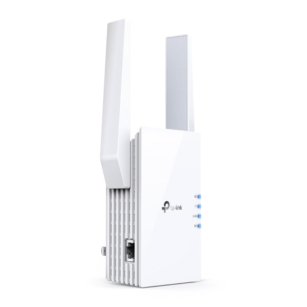 TP-Link RE605X AX1800 Dual Band Wi-Fi Range Extender Wall Plugged with 1201Mbps at 5GHz, 574Mbps at 2.4GHz, Gigabit Ethernet Port, Access Point Mode, Easy Setup Via WPS / Tether App, MU-MIMO, OFDMA, Beamforming, OneMesh, Adaptive Path