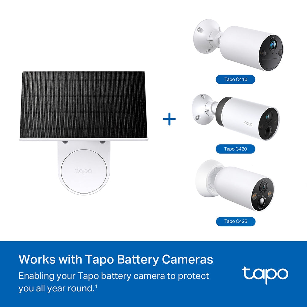 TP-Link Tapo A201 Outdoor Solar Panel for Tapo C410, C420 & C425 Battery-Powered Home Security Cameras | CCTV & Surveillance Cameras | TPLINK TP LINK