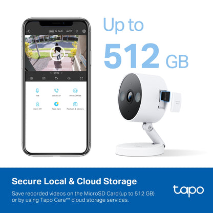 TP-Link Tapo C120 Indoor/Outdoor Wi-Fi Home Security Camera with Full-Color Night Vision, Subject Detection, Two-Way Audio, Sound & Light Alarm, Voice Assist & Privacy Mode | CCTV & Surveillance Cameras | TP LINK TPLINK
