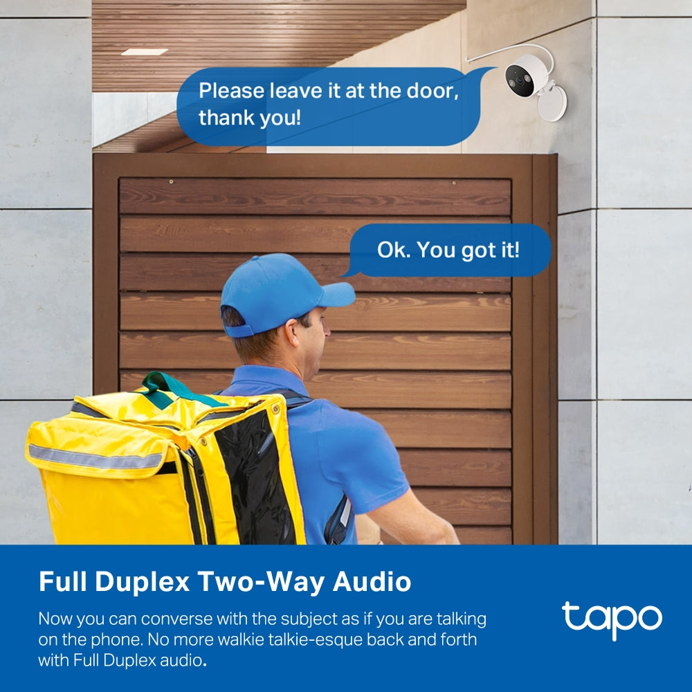 TP-Link Tapo C120 Indoor/Outdoor Wi-Fi Home Security Camera with Full-Color Night Vision, Subject Detection, Two-Way Audio, Sound & Light Alarm, Voice Assist & Privacy Mode | CCTV & Surveillance Cameras | TP LINK TPLINK