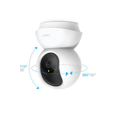 TP-Link Tapo C200 Pan/Tilt Home Security Wi-Fi Camera 2.4GHz 1080p Full HD with F/NO 2.4, 4mm Focal Length, Night Vision Up to 9m, Built-in Microphone & Speaker, Motion Detection, Privacy Mode, Voice Control, 360 Degree Horizontal