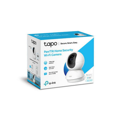 TP-Link Tapo C200 Pan/Tilt Home Security Wi-Fi Camera 2.4GHz 1080p Full HD with F/NO 2.4, 4mm Focal Length, Night Vision Up to 9m, Built-in Microphone & Speaker, Motion Detection, Privacy Mode, Voice Control, 360 Degree Horizontal