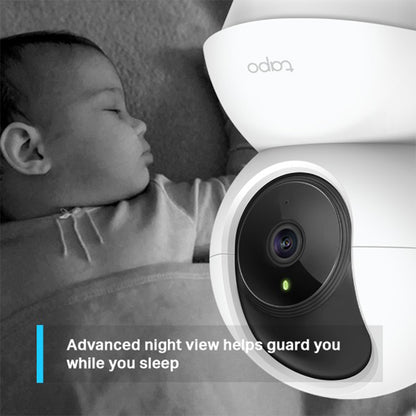 TP-Link Tapo C200 Pan/Tilt Home Security Wi-Fi Camera 2.4GHz 1080p Full HD with F/NO 2.4, 4mm Focal Length, Night Vision Up to 9m, Built-in Microphone & Speaker, Motion Detection, Privacy Mode, Voice Control, 360 Degree Horizontal