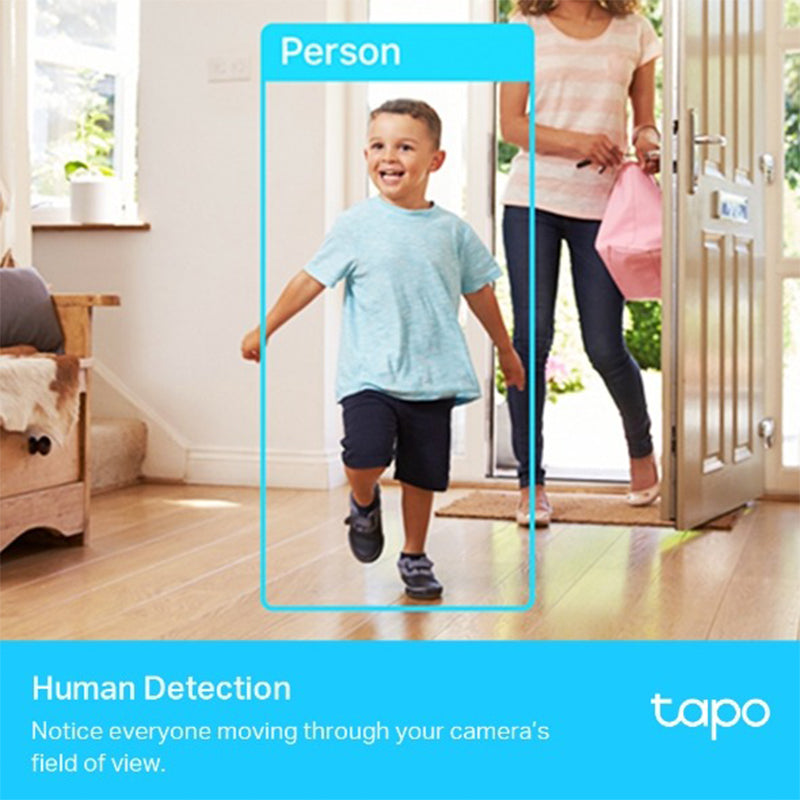 TP-Link Tapo C225 Pan/Tilt AI Home Security Wi-Fi Camera 2.4GHz 2K QHD Panoramic Recording & Privacy Protection with Smart AI / Sound Detection & Notification, Customizable Night Vision, Built-in Microphone & Speaker, Voice Control