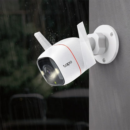 TP-Link Tapo C320WS Full Color Outdoor Security Wi-Fi Camera 3MP 2.4GHz 2K QHD with IP66 Weatherproof, Motion Detection & Notification, Dual Powerful Antennas, Starlight Night Vision, Two-Way Audio, microSD Card Up to 512GB, Voice Control
