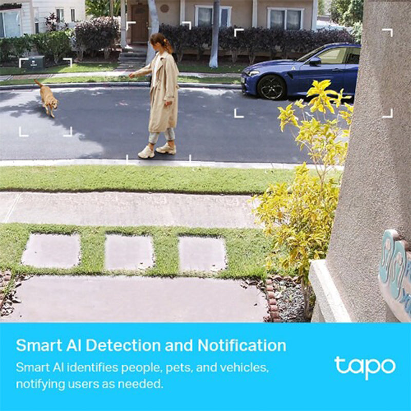 TP-Link Tapo C420S1 / C420S2 Smart Wire-Free Security Camera System 2.4GHz 2K QHD w/ Long Battery Life, Full Color Night Vision, Starlight Sensor, Smart AI Detection & Notification, IP65 Water & Dust Resistant, Two-Way Audio